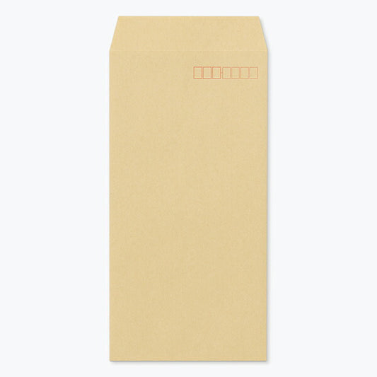 封筒 クラフト封筒 長3 テープスチック クラフト 85g センター貼 枠入 100枚 n4304