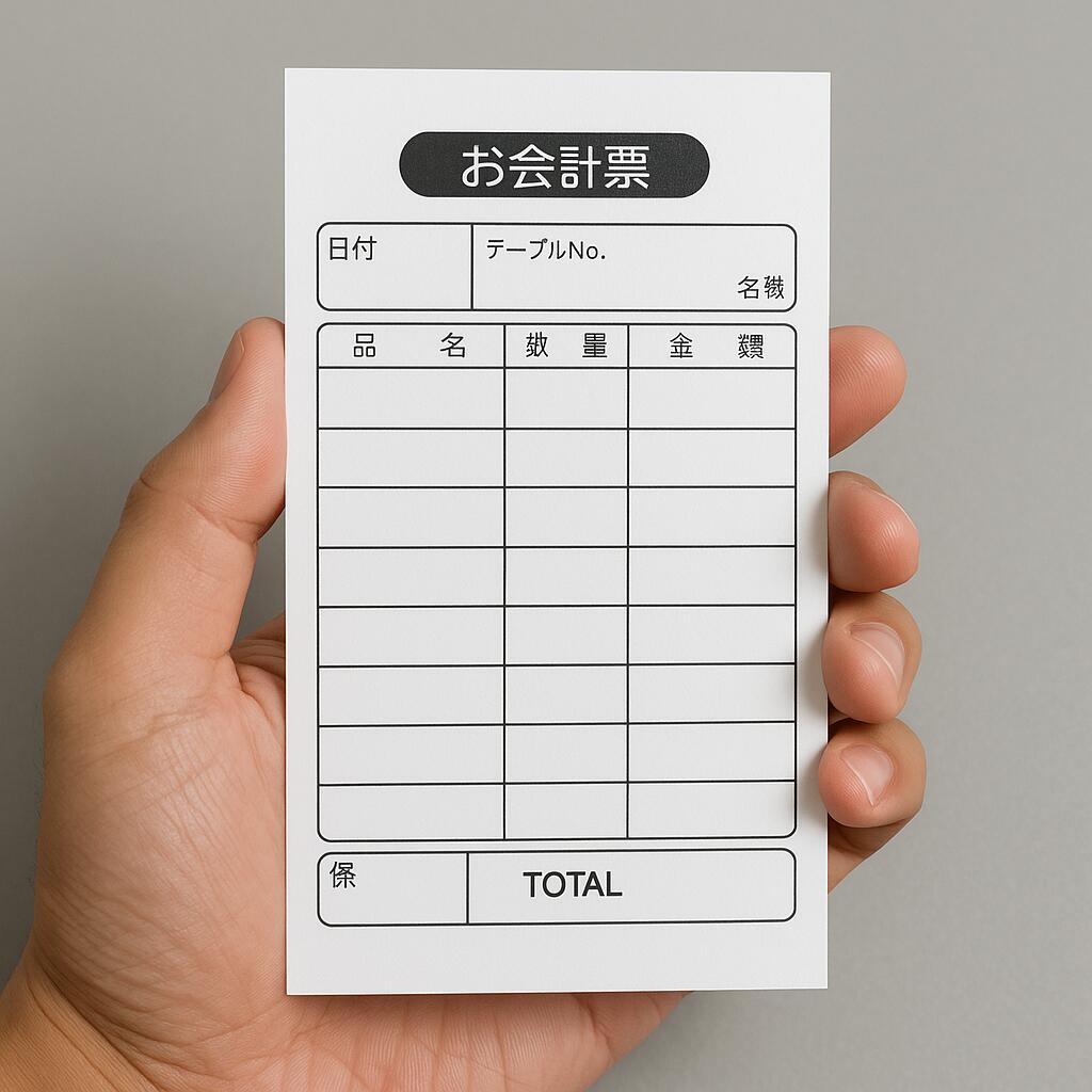 会計伝票 単式 10冊 | お会計表 飲食店 連番なし 会計 伝票 おしゃれ 会計表 お会計票 単式会計伝票 シンプル 単式お会計伝票 NKT103