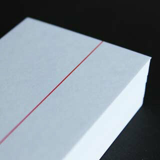名刺 4号 L42 赤線 100枚 / 箱 【 名入れ 印刷なし 紙の販売です 】 【4号 線入】