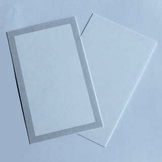 名刺 4号 鼠枠 薄口 100枚 / 箱 【 名入れ 印刷なし 紙の販売です 】 【弔事用関連商品】