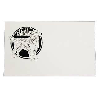 名刺 4号 50枚 切リ絵 D4 イヌ 【 名入れ 印刷なし 紙の販売です 】 【 4号 切り絵 】