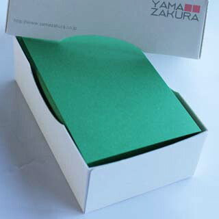 名刺 4号 C064 緑 100枚 / 箱 【 名入れ 印刷なし 紙の販売です 】 【 4号 カラー 並口 】