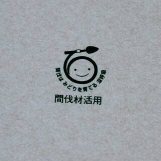 名刺 10面付 110枚 間伐材Y 間伐材マーク入(ヨコ型) 【 名入れ 印刷なし 紙の販売です 】 【10面付け（ A4 サイズ ） エシカル製品 110枚入り】 こちらの商品は切り取りミシン加工がありません。