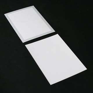 弔事カード はがき判 単カード No.18 鼠枠 100枚 厚 0.355mm