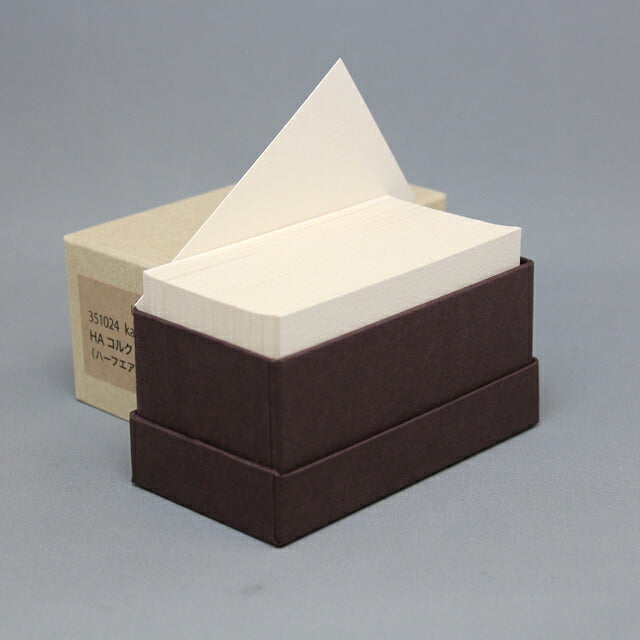 名刺 4号 kappan HAコルク 【名入れ印刷なし 紙の販売です】 100 枚/箱 【4号 活版印刷用】