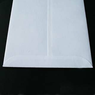 封筒 長4白二重（丸ベロ） テープ付 のり付 スラット枠なし 中貼 1000枚