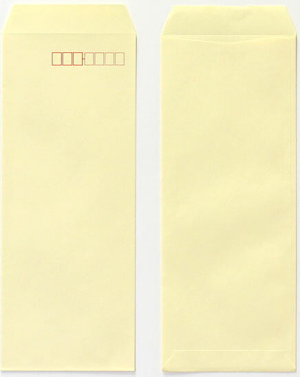 長40 エクセレントカラー クリーム 封筒 80g 1000枚 枠あり スミ貼