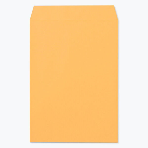 封筒 クラフトカラー封筒 角1 オレンジ 100g センター貼 枠なし 200枚 kc0157