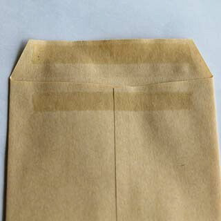 長4 口糊付きクラフト封筒 クラフトピタット 50g 1000枚 紙が薄いタイプです。 枠あり