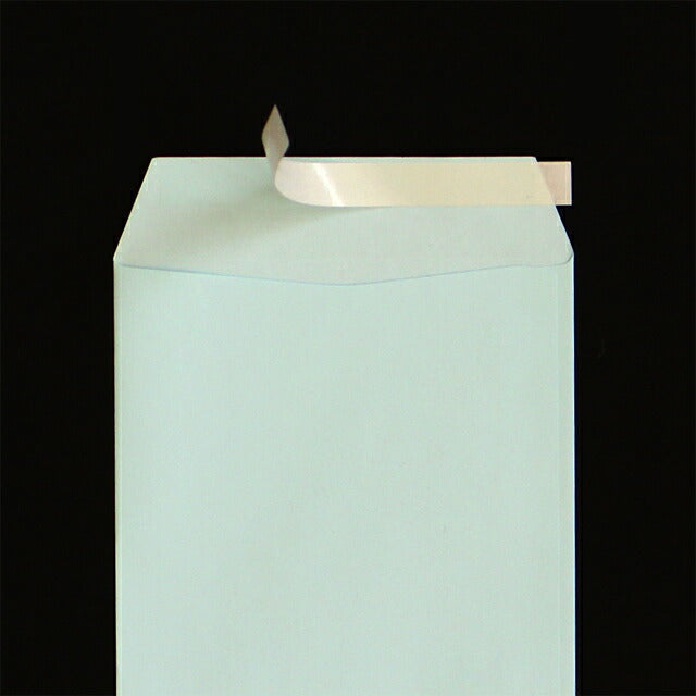 封筒 長40 ECブルー テープ付 スラット 紙厚80 枠あり スミ貼 1000枚