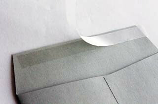 封筒 長3 カラー グレイ テープ付 スラット 紙厚85 枠あり 中貼 1000枚 長形3号 テープ カラー封筒 カラー 簡単 便利 A4三つ折 定形内郵便