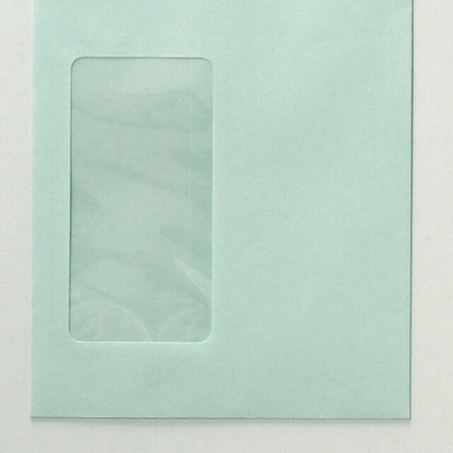 封筒 クラフトカラー封筒 長3 スチック 窓付封筒 窓 45×90mm ミズ 70g センター貼 枠なし 1000枚 md3115 | 窓付き封筒 窓付封筒 長形3号 A4 a4 3つ折り 長3封筒 長形3号封筒 窓付き