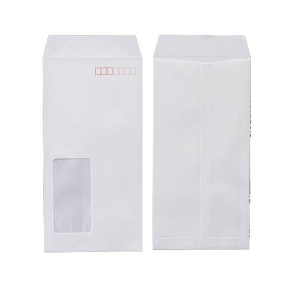 封筒 長3 窓 白色 ケント 1000枚 紙厚100g（厚手） 郵便番号の枠あり 白封筒 窓付き封筒 A4三つ折り 紙が厚いタイプです | 窓付封筒 長形3号 A4 a4 3つ折り 長3封筒 長形3号封筒 窓付き