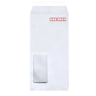 窓付 封筒 長3 カラー 窓 45×90mm スカイ 70g センター貼 枠入 200枚 md0114 | 窓付き封筒 窓付封筒 長形3号 A4 a4 3つ折り 長3封筒 長形3号封筒 窓付き