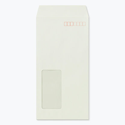 封筒 長3窓 A724W ECグレイ 窓付 サイズ：45×90mm 紙厚80 枠あり 中貼 1000枚