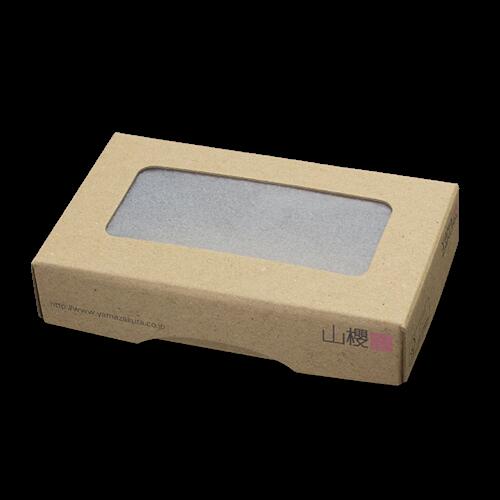名刺箱 紙製 4号 窓付き 50個セット グラシン紙 内寸93×57×20mm 古紙リサイクル 名刺収納