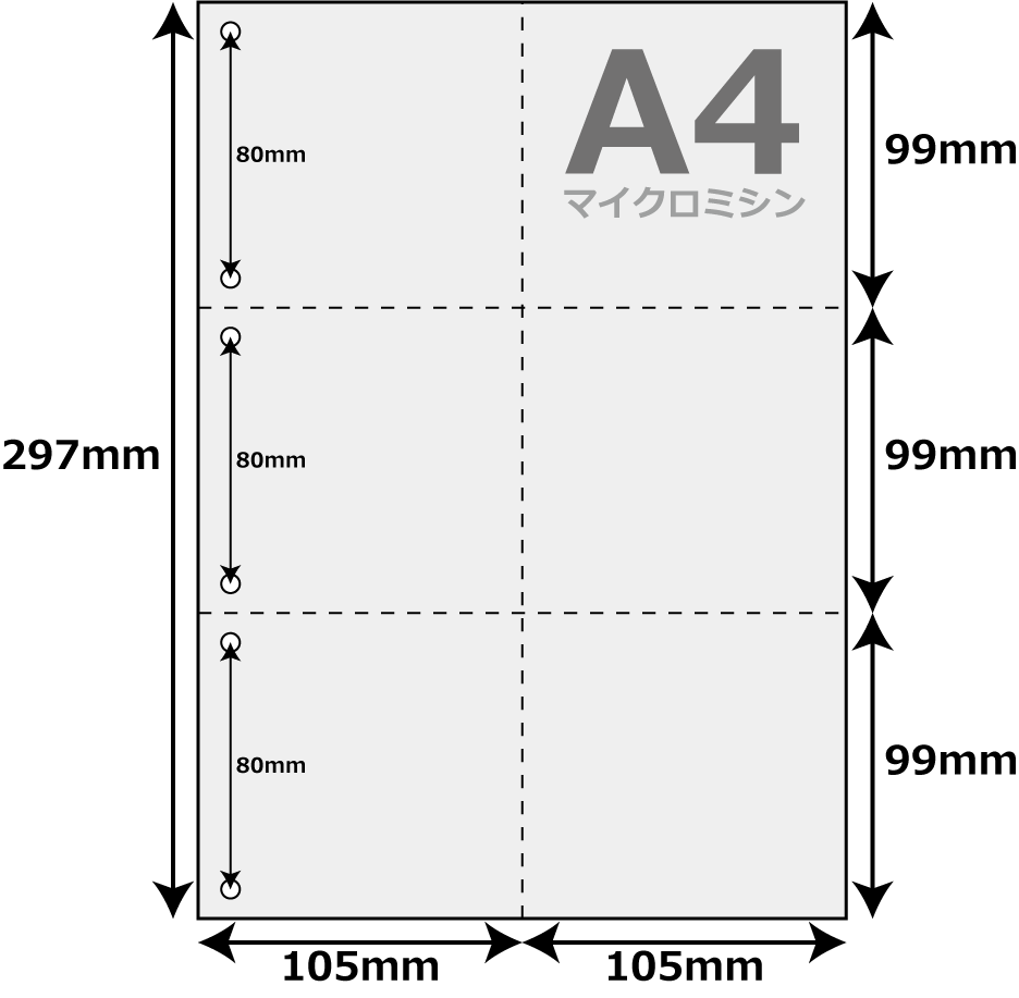 帳票用紙 500枚 6分割 マイクロミシン タテ1本 × ヨコ2本 ファイル穴6個付 A4サイズ レーザープリンター インクジェットプリンター プリンター用紙 マルチプリンタ用 上質コピー用紙 ミシン目入り用紙 プリンター帳票用紙 6面カット紙