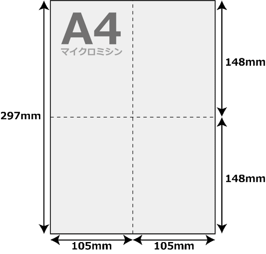 A4 ミシン 4分割 十字 500枚 帳票用紙 マイクロミシン 十字型 A4サイズ レーザープリンター インクジェット コピー機 マルチプリンタ 上質 コピー用紙 ミシン目入り用紙 プリンター帳票用紙 4面 カット紙