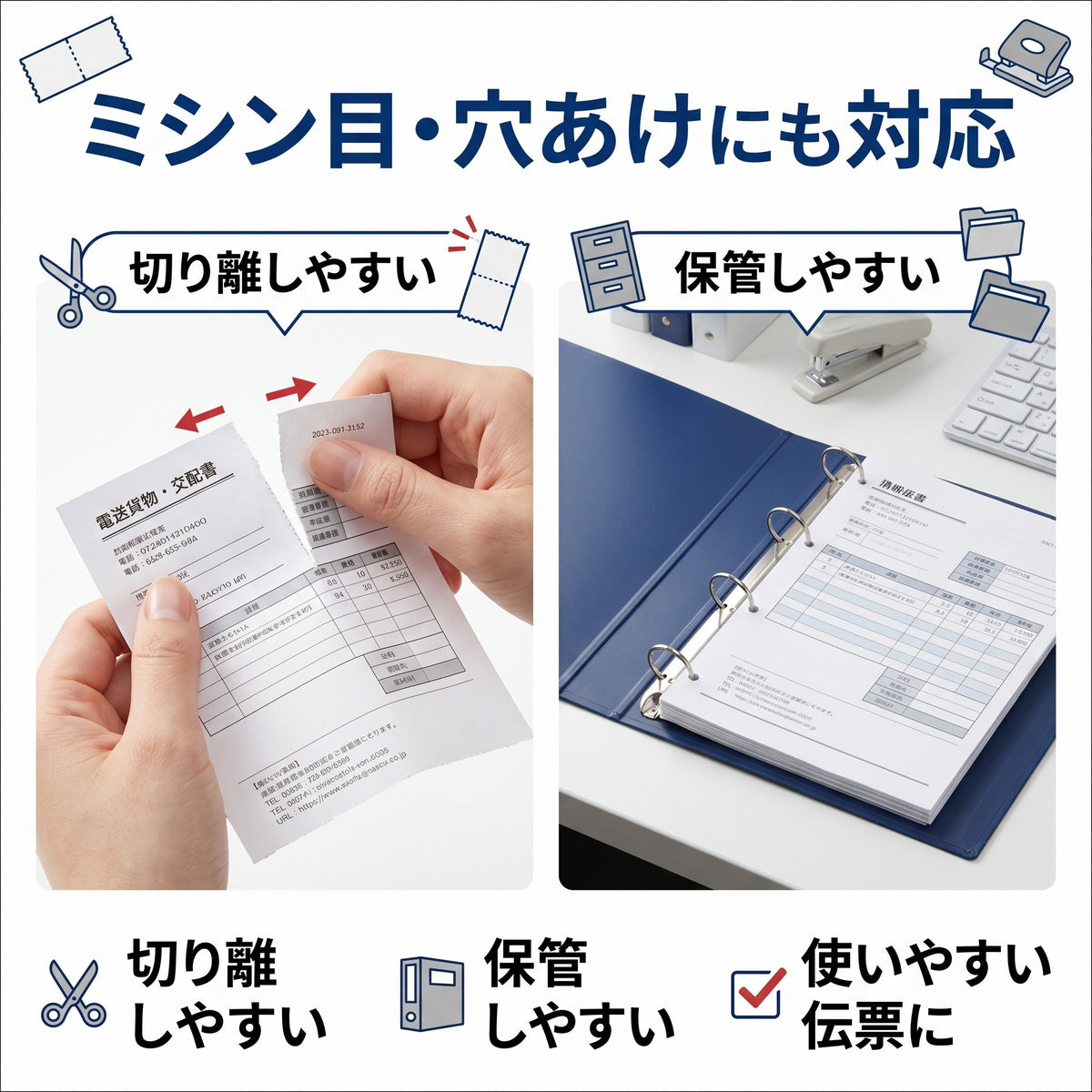 伝票印刷 【 2枚複写伝票 】 B6サイズ（128mm×182mm） 20冊 そっくり そのまま オリジナル 名入れ 複写伝票 オリジナル伝票 名入れ伝票 データ入稿 可能 そのまま伝票印刷