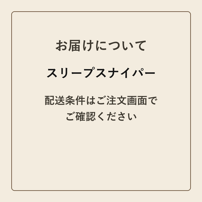 スリープスナイパー クラフトメモ帳 配送条件の確認