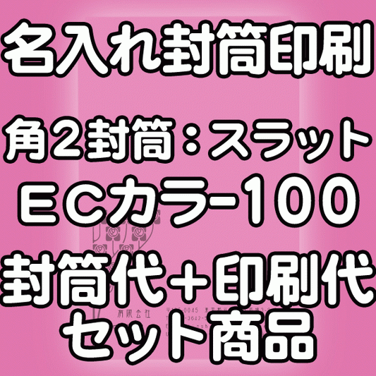 【送料無料】封筒 印刷 角2封筒 ECカラー(ハーフトーンカラー) 紙厚100 口糊付 テープ付 封筒印刷 3000枚 名入れ オリジナル印刷 デザイン無料 データ入稿OK そのまま封筒 オンデマンド・オフセット印刷