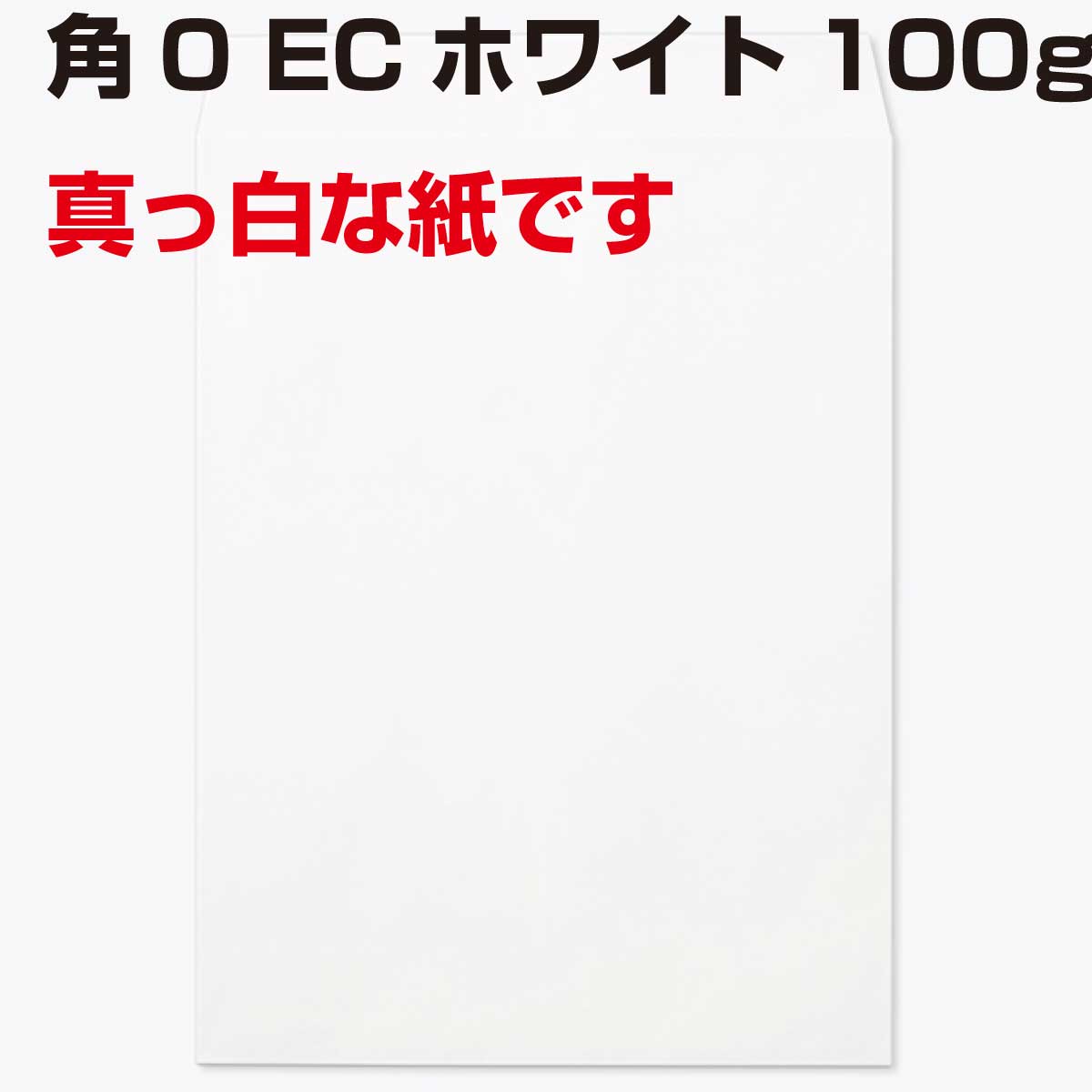 封筒 角0 白色封筒 ＥＣホワイト 100g 500枚