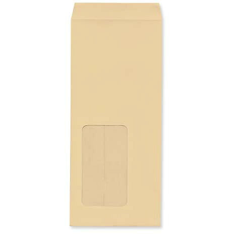 封筒 クラフト封筒 長4 窓付封筒 窓 45×80mm クラフト 70g センター貼 枠なし 100枚 l1503