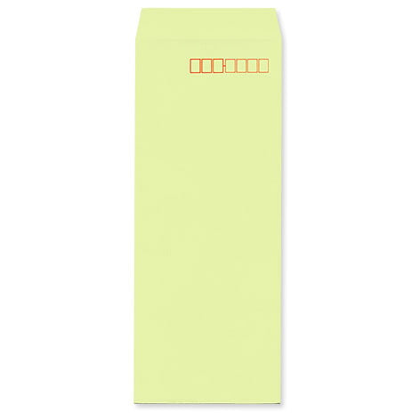 封筒 クラフトカラー封筒 長40 再生ウグイス 70g ヨコ貼 枠入 100枚 nu0813