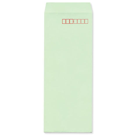 封筒 パステルカラー封筒 長40 パステル グリーン 80g ヨコ貼 枠入 1000枚 nr0813