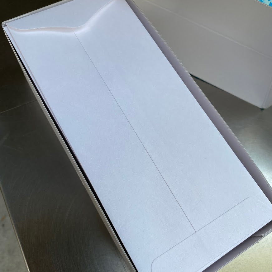 封筒 白封筒 長4(フタ折) 特奉書 御挨拶入 墨色 センター貼 400枚 nw0488