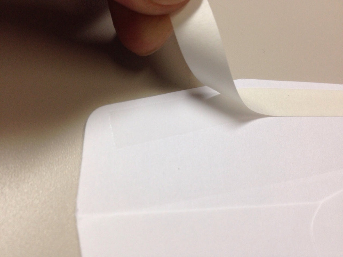封筒 長4 口糊付き白色封筒 白一重（丸ベロ） テープ付 （ スラット ） 1000枚