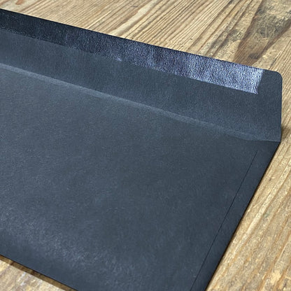 封筒 カラー封筒 カマス貼 洋長3 ブラック 85g 枠なし 300枚 yd6998